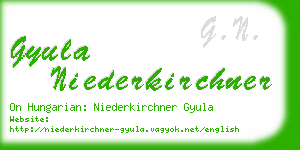 gyula niederkirchner business card